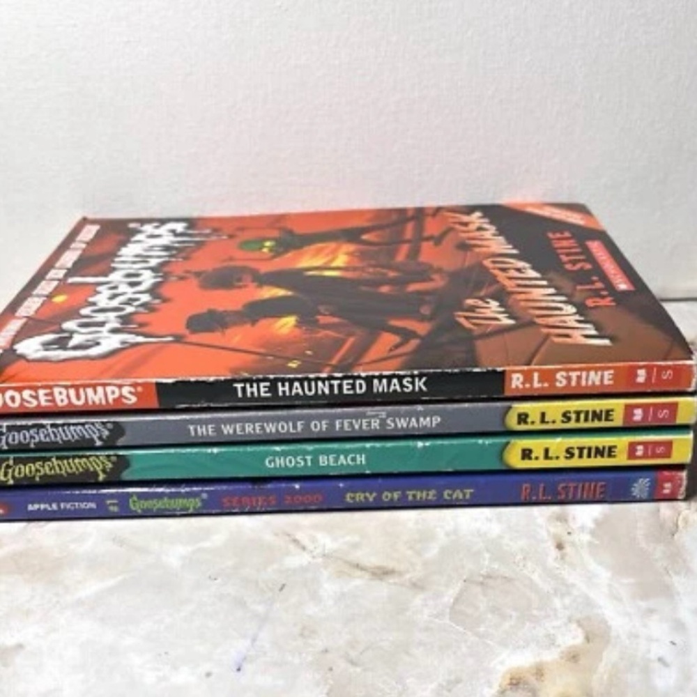 Goosebumps 90s R L Stine Books Lot of 4 Scholastic Paperbacks Werewolf Ghost Etc